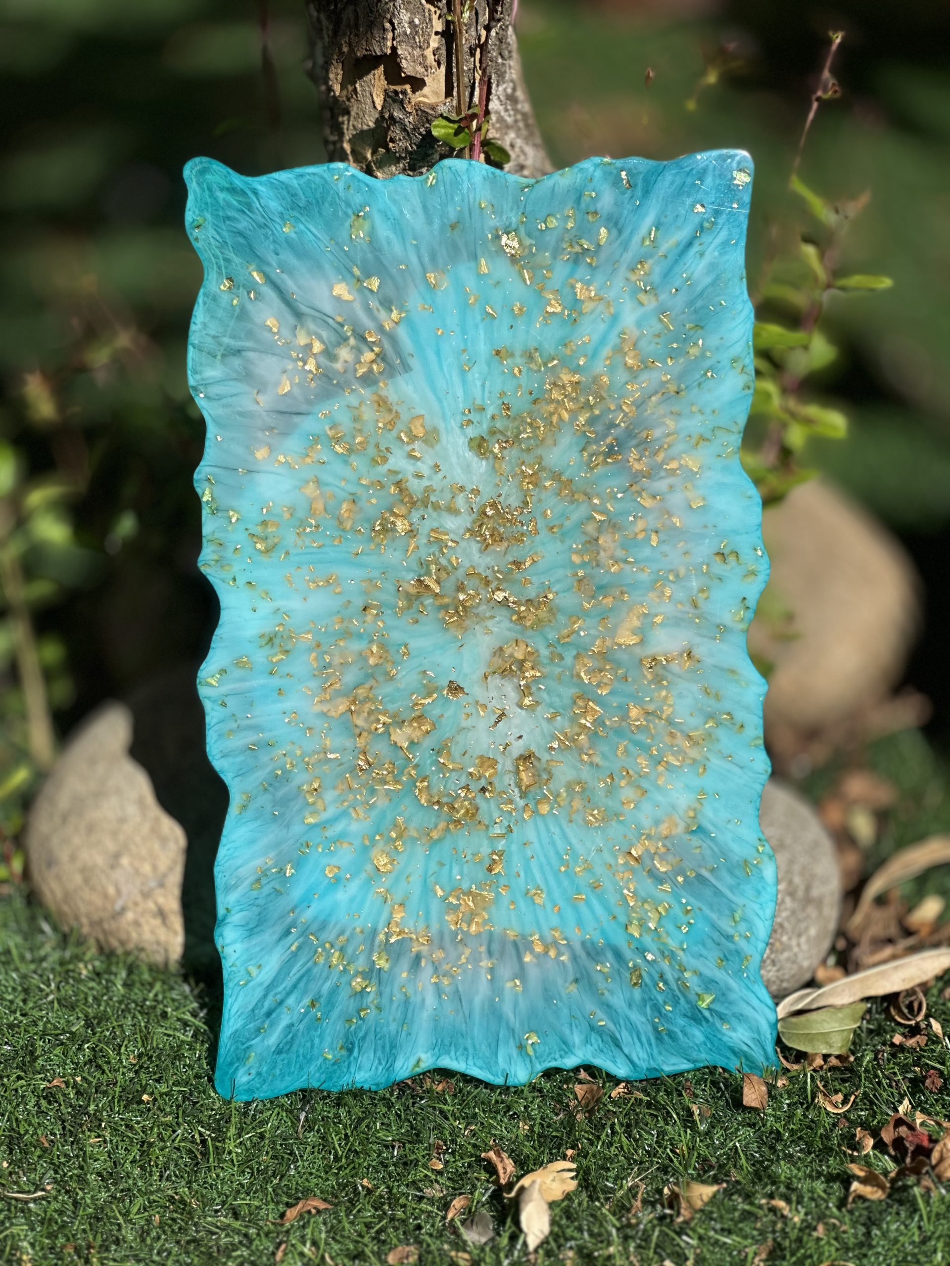 Χειροποίητη εικόνα Παναγίας Εγκυμονούσας από υγρό γυαλί - Image 2