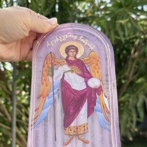 Χειροποίητη εικόνα Αρχαγγέλου Γαβριήλ από υγρό γυαλί