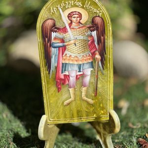 Χειροποίητη εικόνα Αρχάγγελου Μιχαήλ από υγρό γυαλί