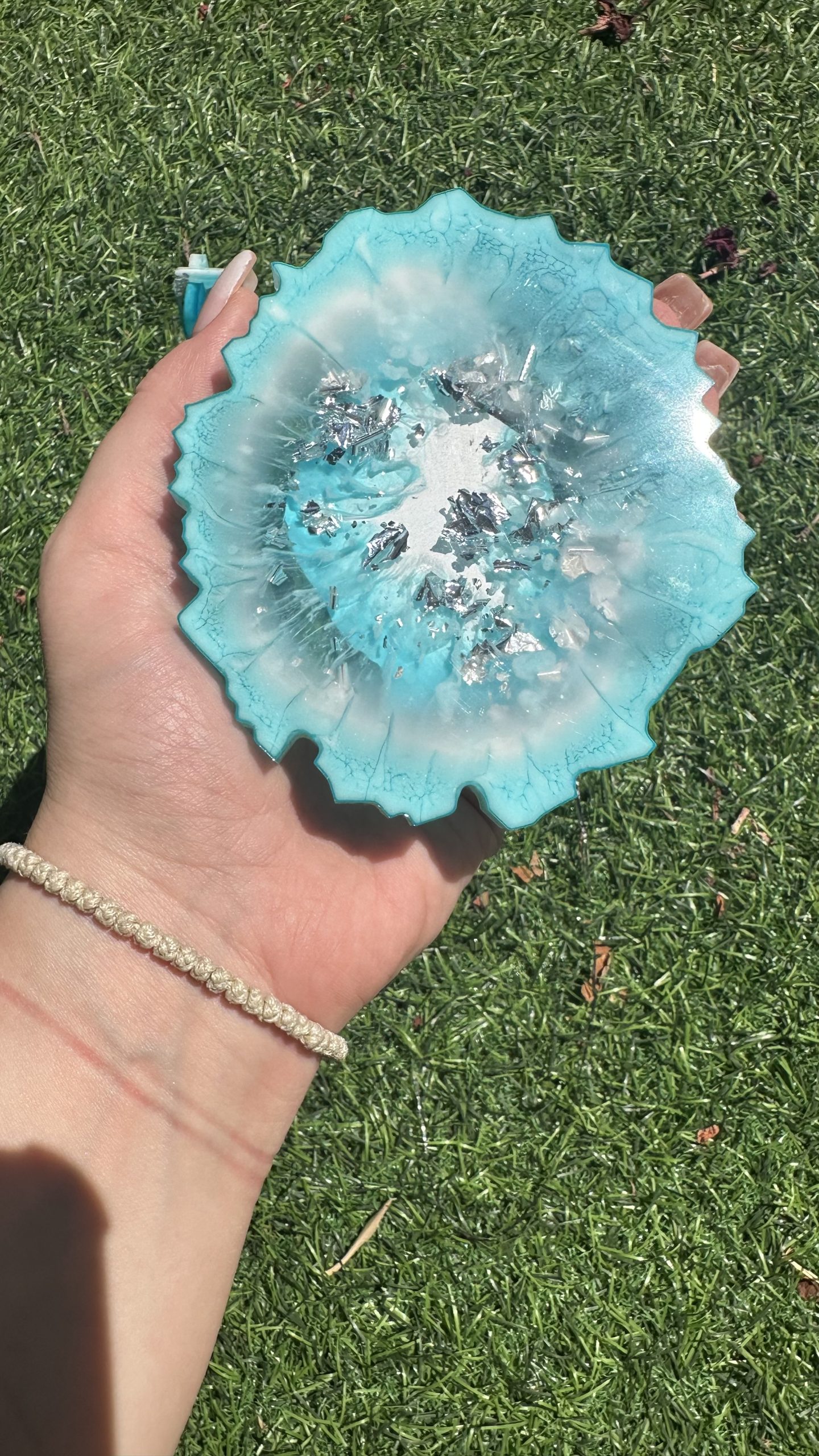 Χειροποίητη εικόνα Παναγίας Εγκυμονούσας από υγρό γυαλί - Image 2