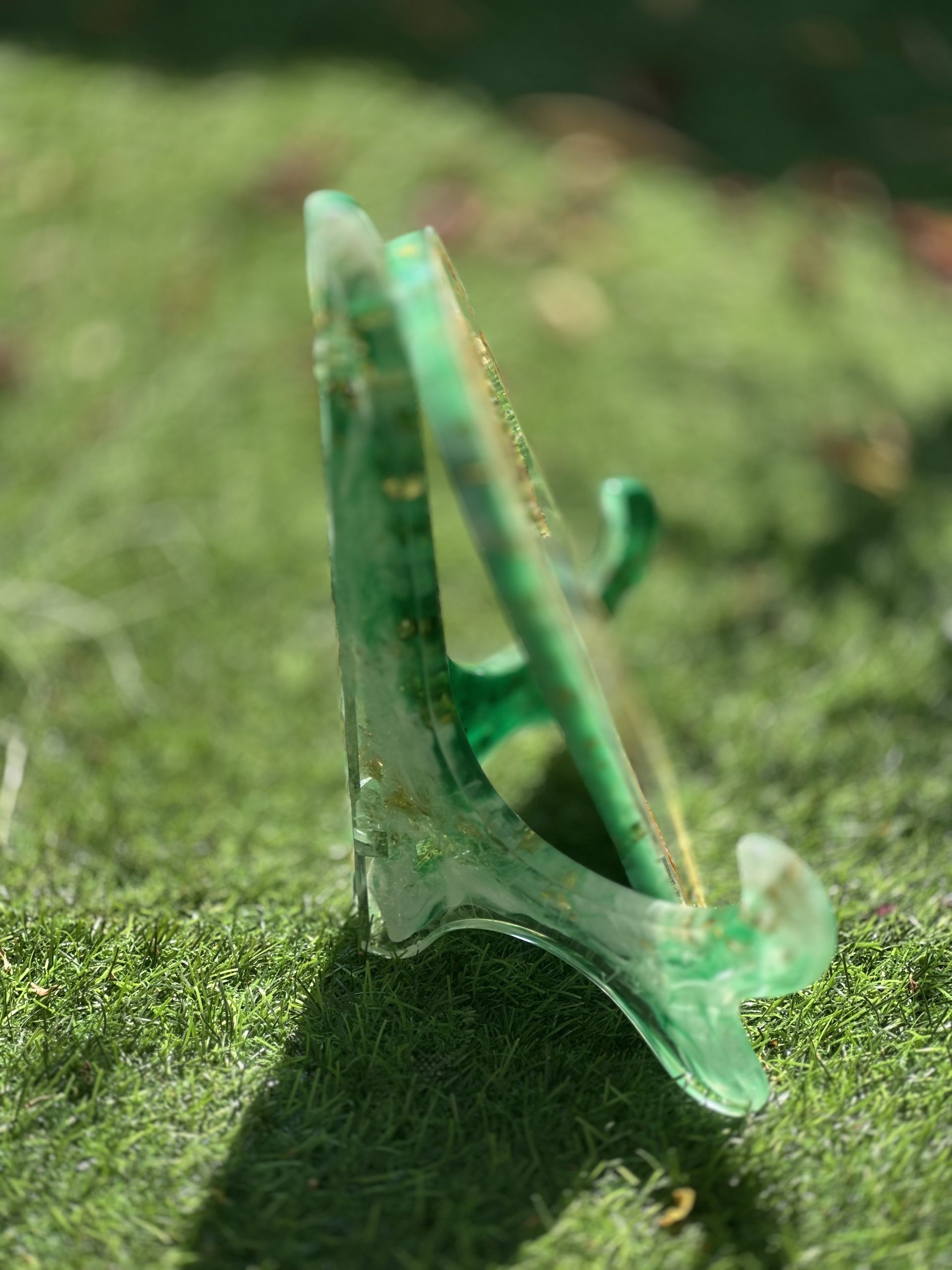 Χειροποίητη εικόνα Αγίου Δημητρίου από υγρό γυαλί - Image 3