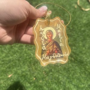 Εικόνα αυτοκινήτου Αγίας Μαρίας Μαγδαληνής από υγρό γυαλί