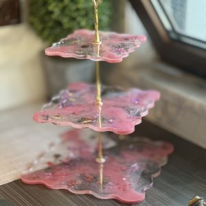 Χειροποίητος διακοσμητικός δίσκος από υγρό γυαλί